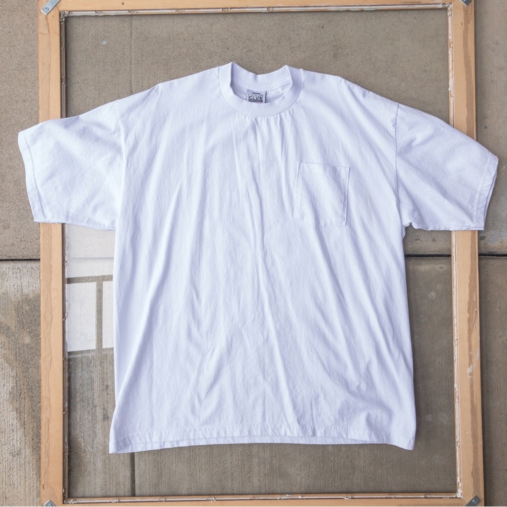 White Pro Club Heavyweight Pocket T-Shirt 2XL